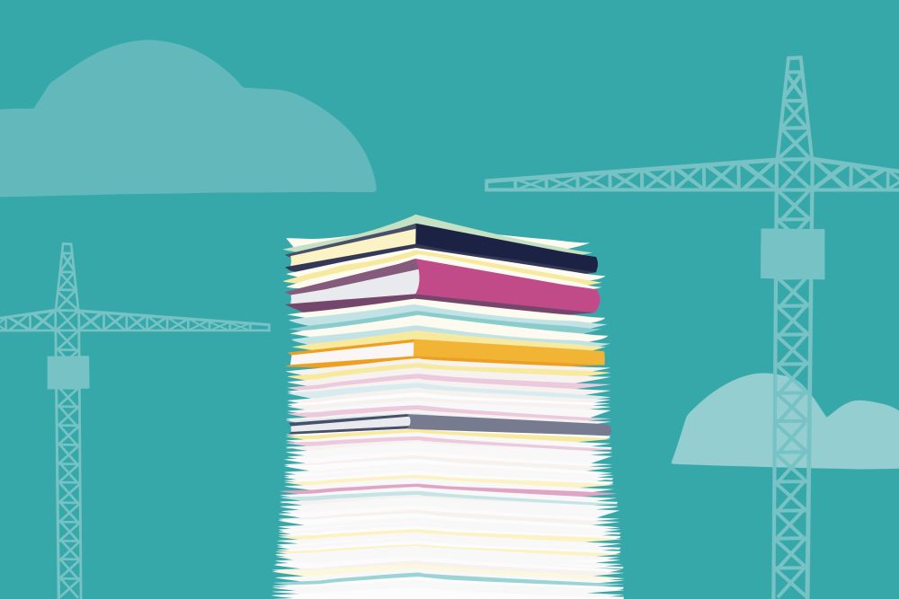 Illustration of pharmacy textbooks